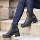 Pia Igloo Trav Black Napa, Leather Chelsea boots with 100% sheepskin lining