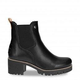 Pia Igloo Travelling, Leather ankle boots with sheepskin lining