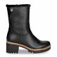 Piola Black Napa, Boots in leather with warm lining