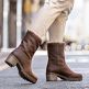 Piola Bark Nappa gras, Leren laarzen met een warme voering