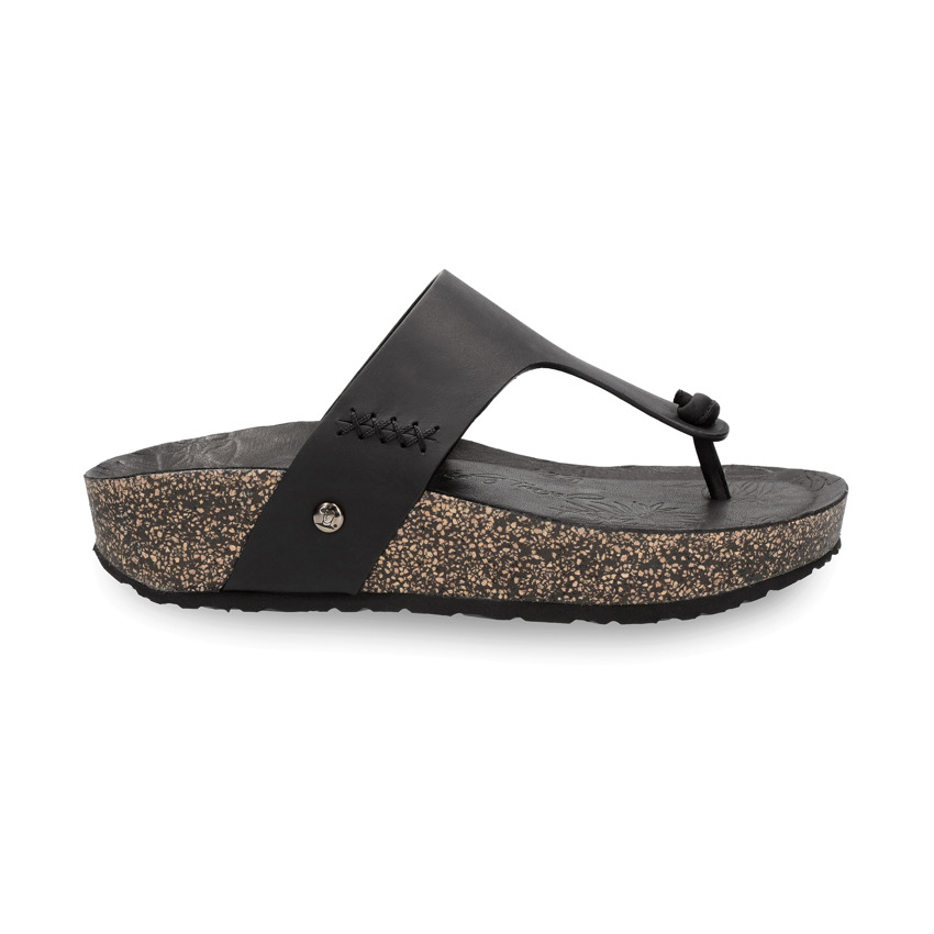 Quinoa Basics Black Napa Grass, Woman sandals in leather with leather lining