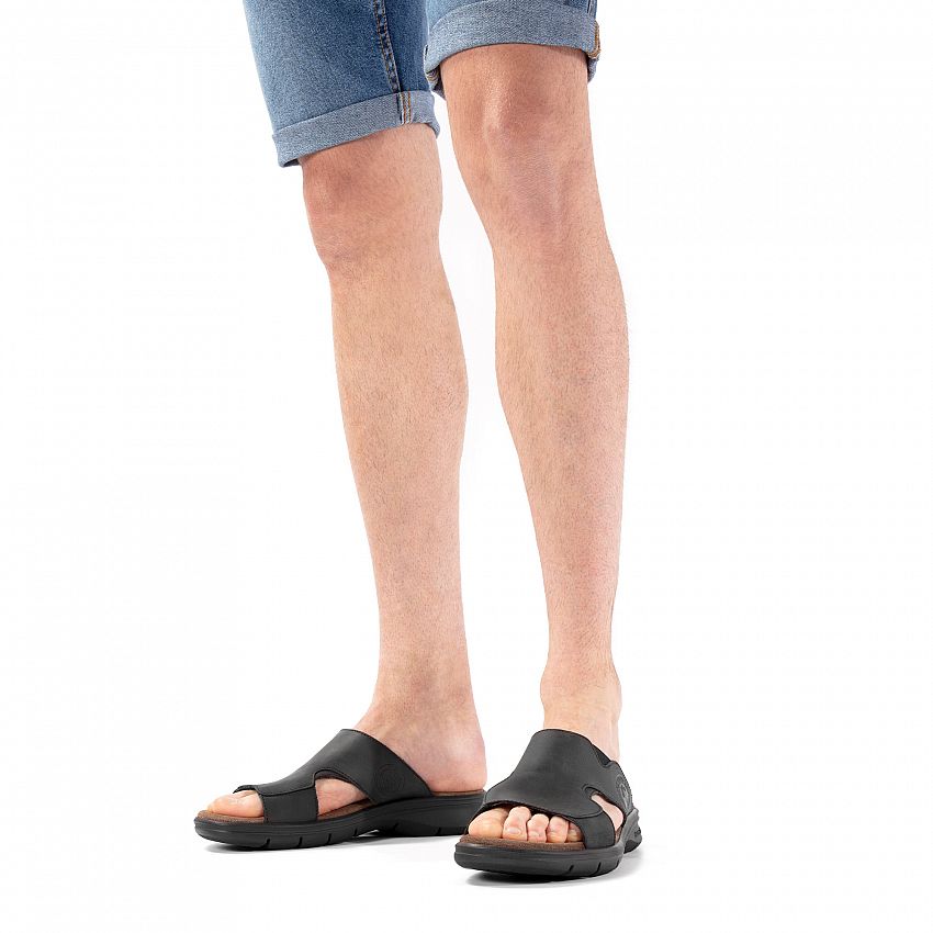 Robin Basics Black Napa Grass, Men's sandals Made in Spain