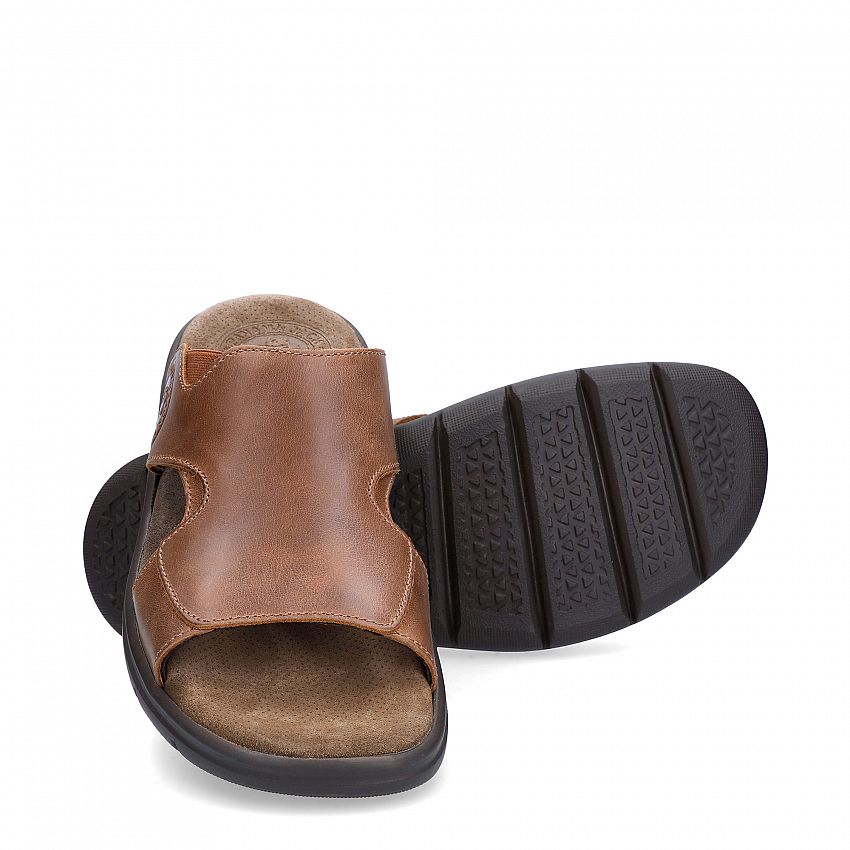Robin Basics Cuero Napa Grass, Men's sandals Made in Spain