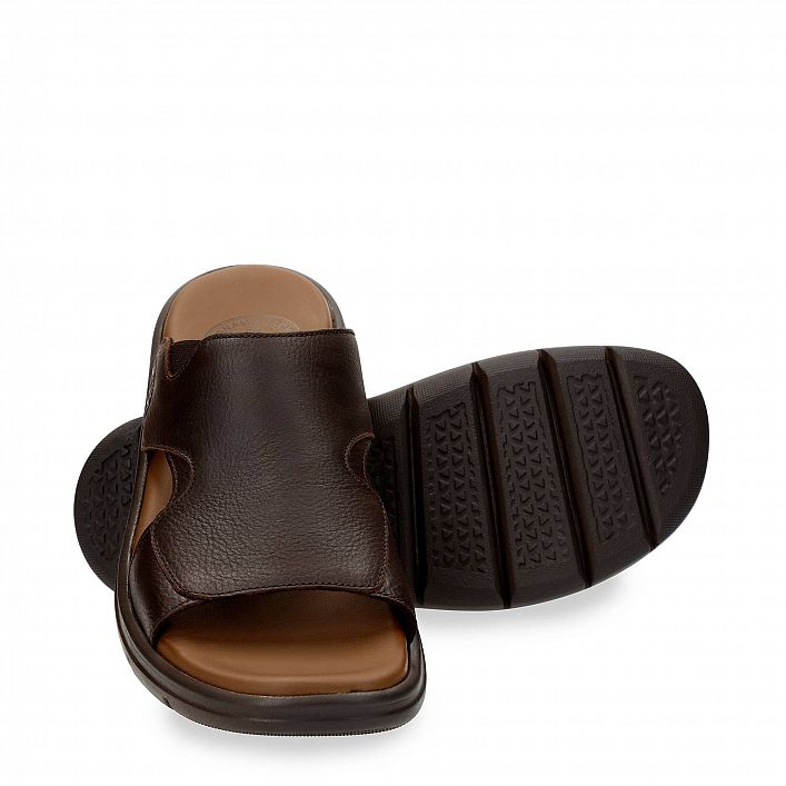 Robin Brown Napa Grass, Men's sandals  WATERPROOF Brown Oiled Napa Leather.