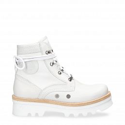 Route Boot Reporter, Womens white leather boots 