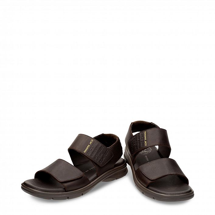 Rusell Brown Napa Grass, Men's sandals Made in Spain
