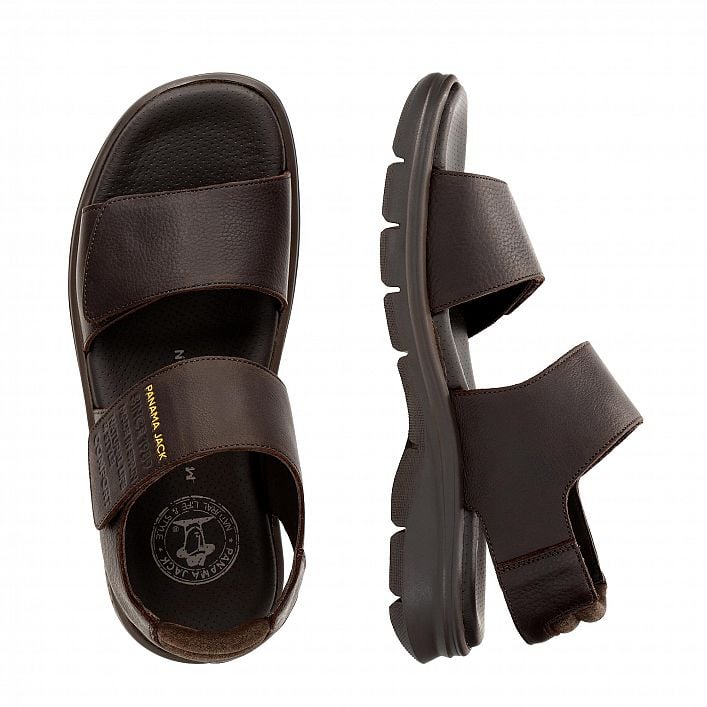 Rusell Brown Napa Grass, Men's sandals with Leather lining.