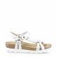 Sally Basics White Napa, Woman sandals in leather with leather lining