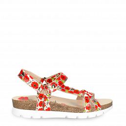 Sally Garden Red Napa, Red Sandals with a leather lining
