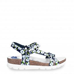 Sally Garden Navy blue Charol, Navy Sandals with a leather lining