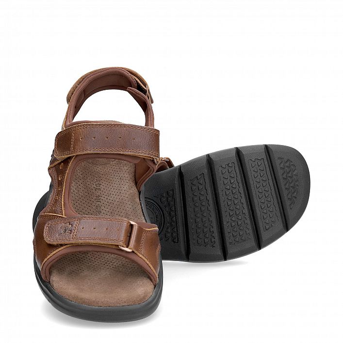 Salton Basics Burgundy Napa Grass, Men's sandals  WATERPROOF Tan Oiled Napa Leather.