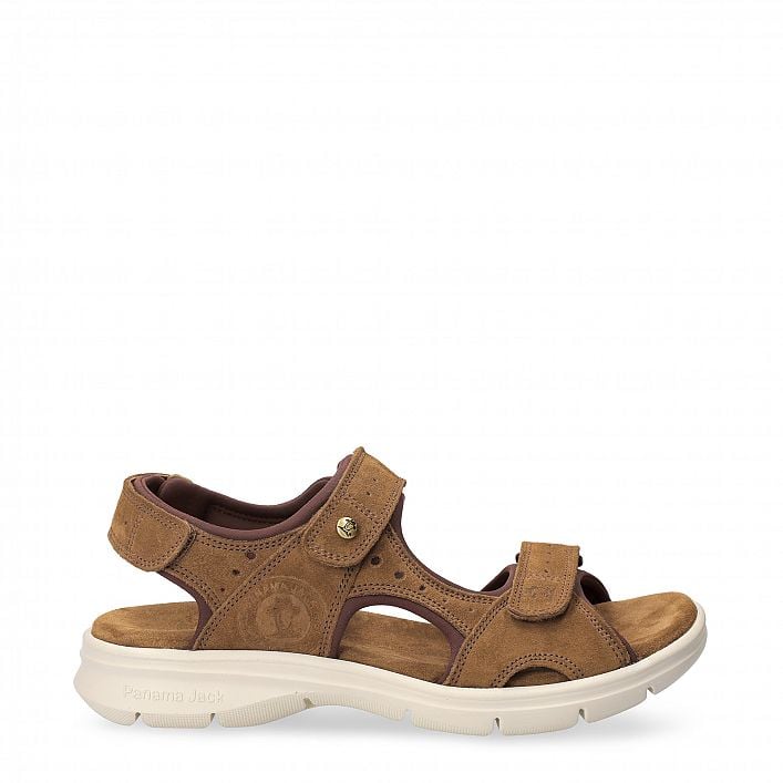 Salton Cuero Velour, Man sandals in leather with lycra lining