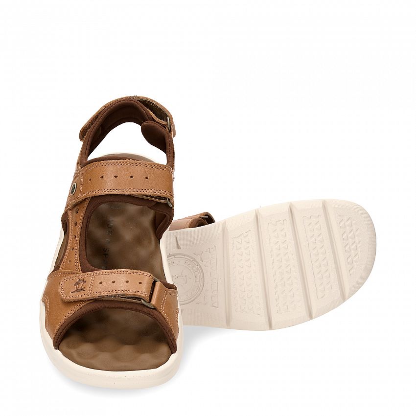 Salton Cuero Napa, Men's sandals  Tan Napa Leather.
