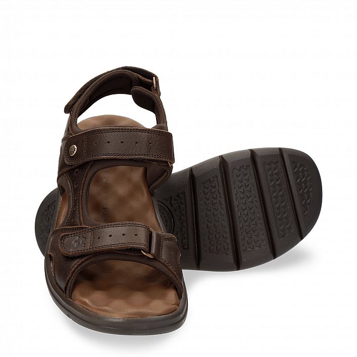 Salton Brown Napa Grass, Men's sandals  WATERPROOF Brown Oiled Napa Leather.