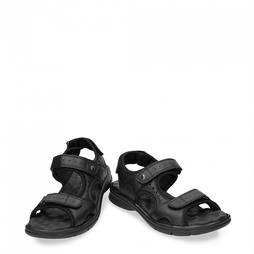 Salton Black Napa Grass, Men's sandals Made in Spain