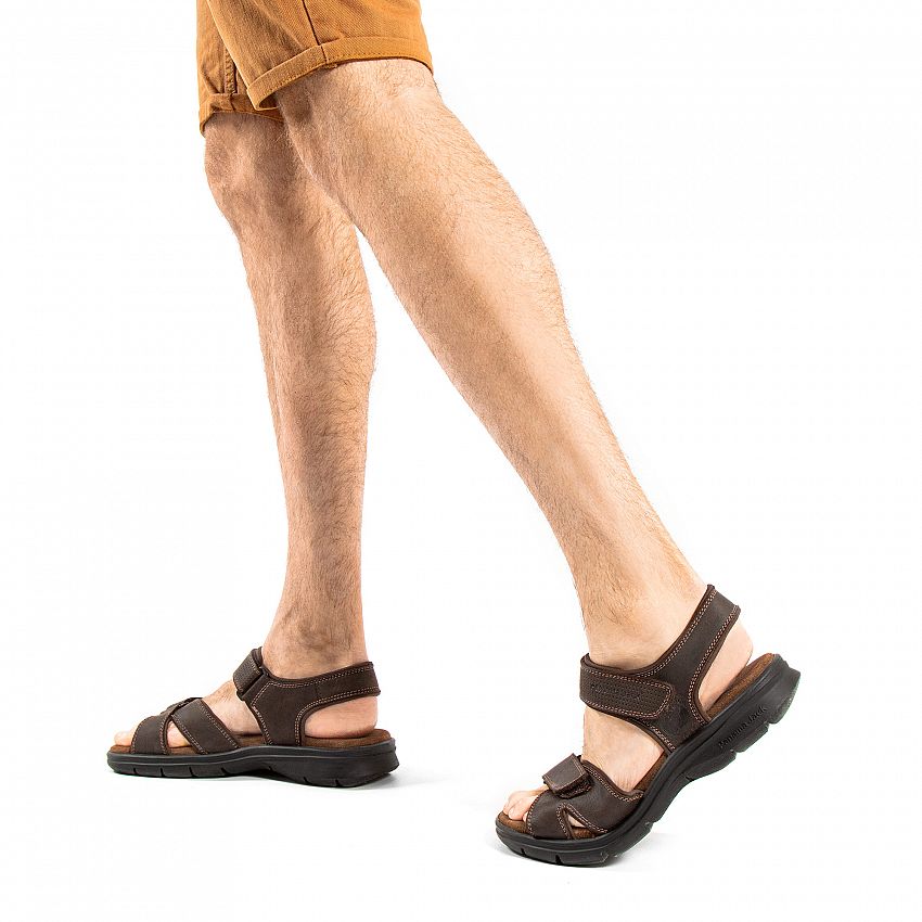 Sanders Basics Brown Napa Grass, Men's sandals