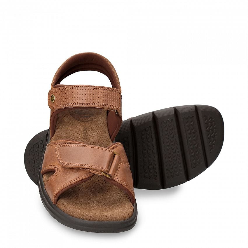 Sanders Basics Cuero Napa Grass, Men's sandals  Natural greased nappa leather.