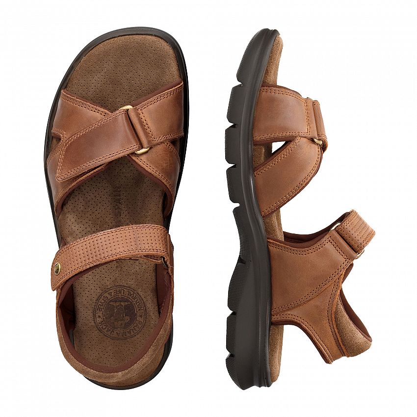 Sanders Basics Cuero Napa Grass, Men's sandals with Synthetic Interlook lining.