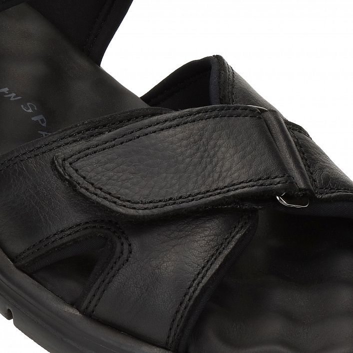 Sanders Black Napa Grass, Men's sandals with Softsystem anatomical footbed.