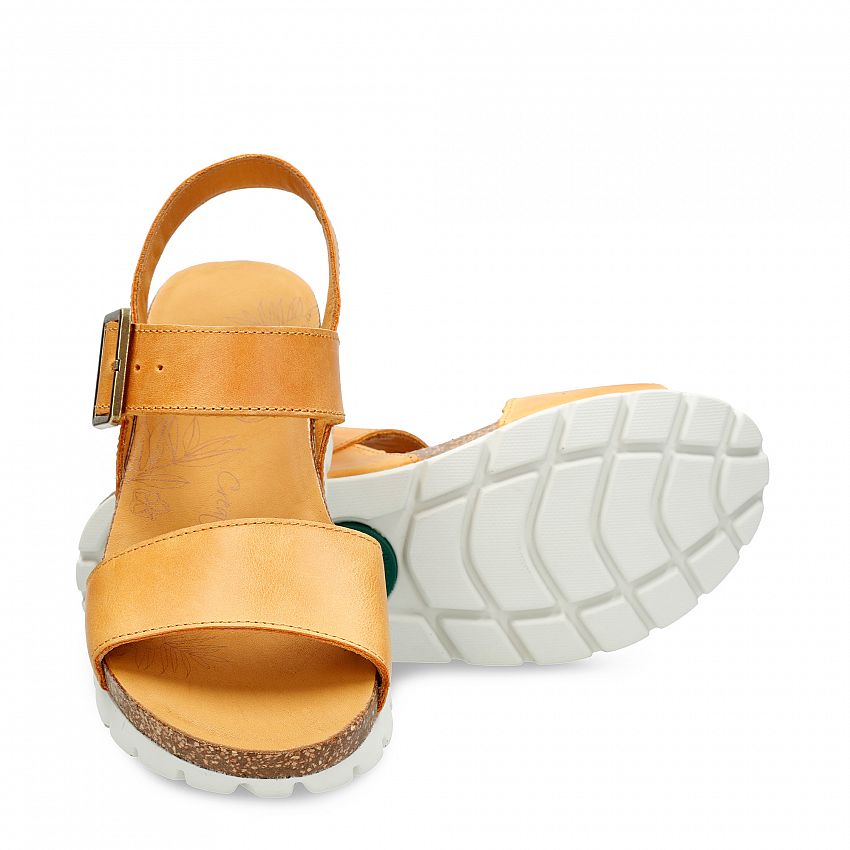 Sandy Vintage  Napa Grass, Flat woman's sandals  Vintage greased nappa leather.