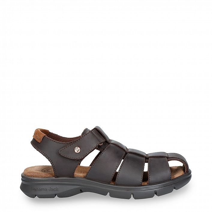 sandales cuir homme bout fermé