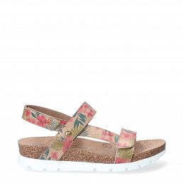 Selma Tropical, Woman sandals in leather with leather lining