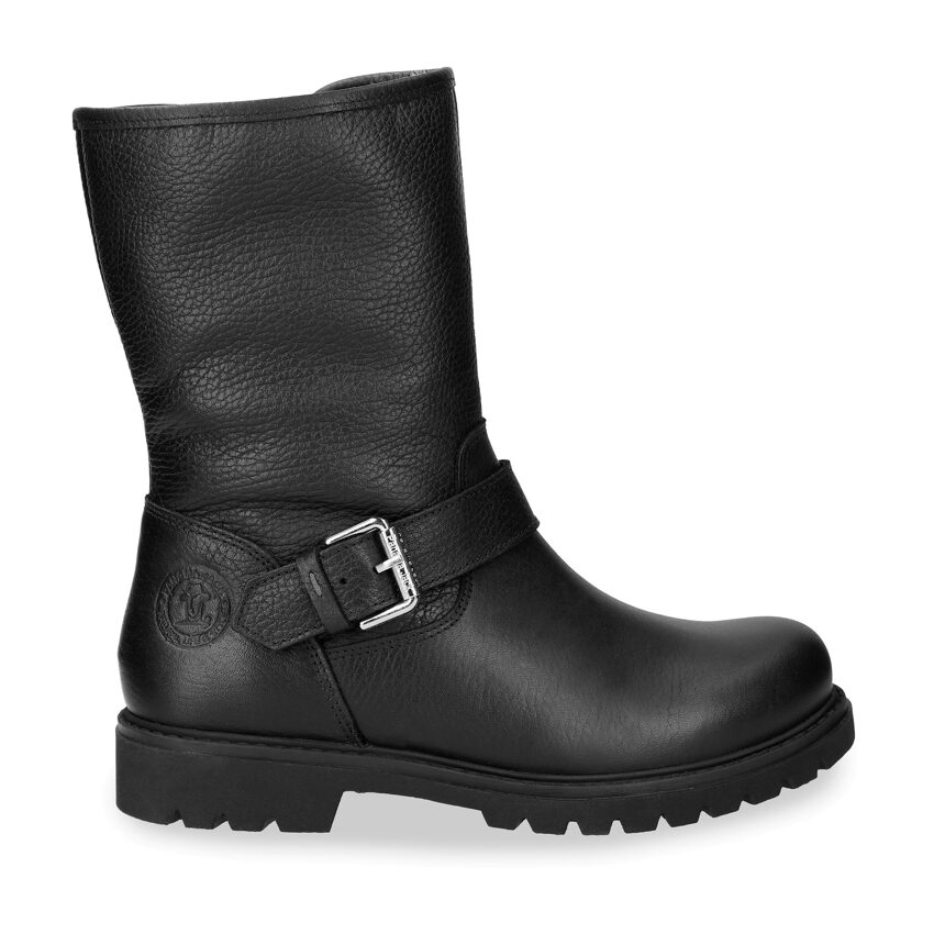 Singapur Black Napa Grass, Leather boots with warm lining