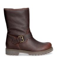Singapur Chestnut Napa Grass, Leather boots with warm lining