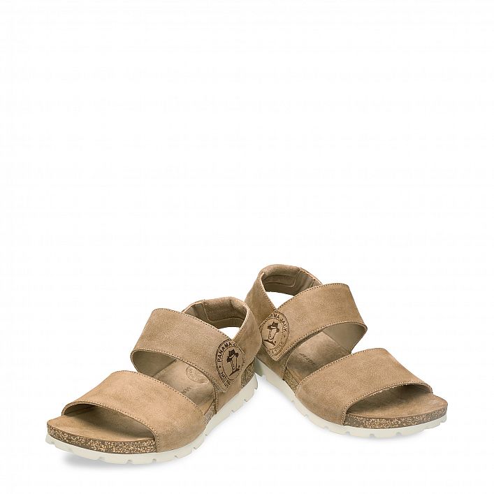 Smith Taupe Velour, Men's sandals Made in Spain