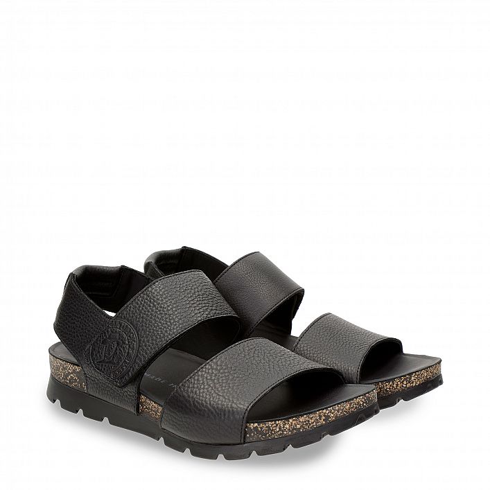 Smith Black Napa Grass, Men's sandals with Velcro Closure.