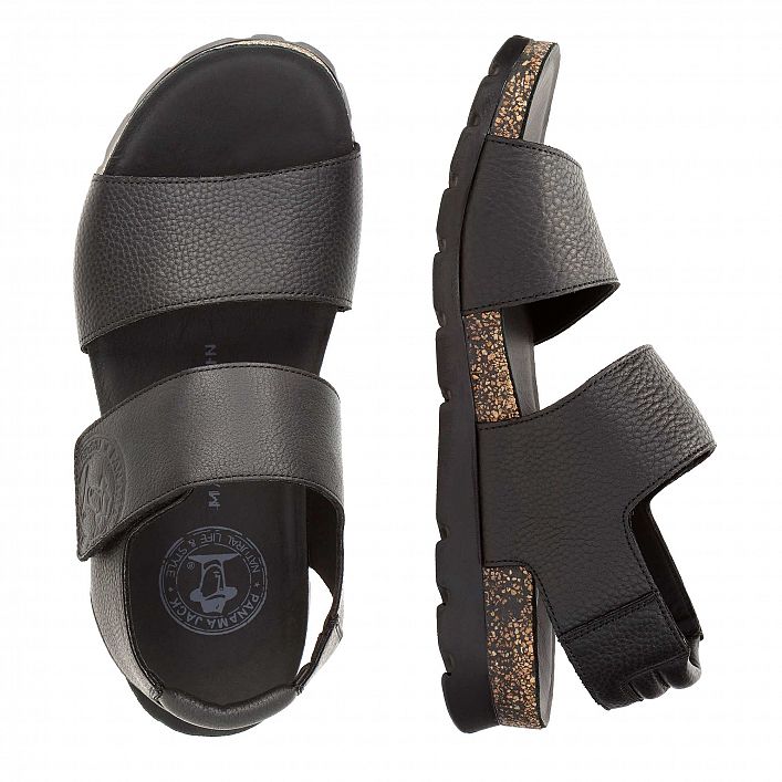 Smith Black Napa Grass, Men's sandals with Leather lining.