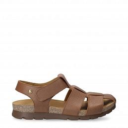 Stanley, Man sandals in leather with leather lining