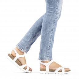 Sulia Basics White Napa, Flat woman's sandals