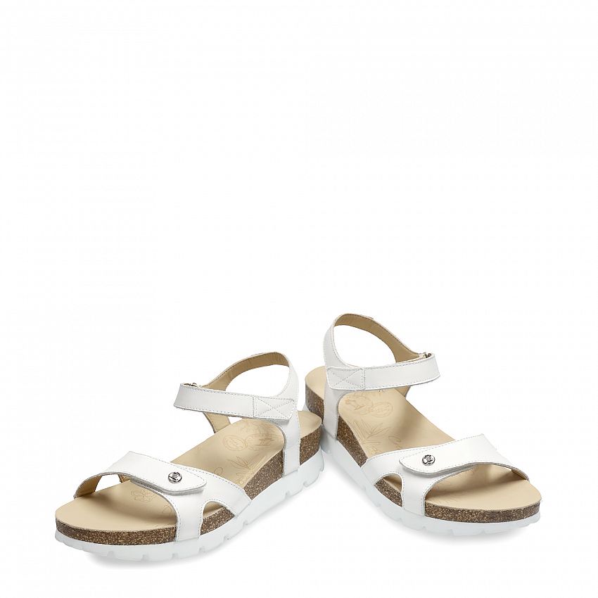 Sulia Basics White Napa, Flat woman's sandals Made in Spain