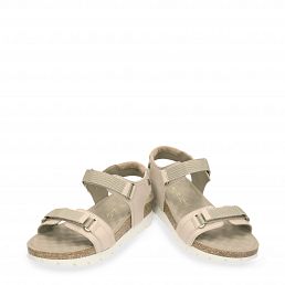 Sun Taupe Napa, Flat woman's sandals