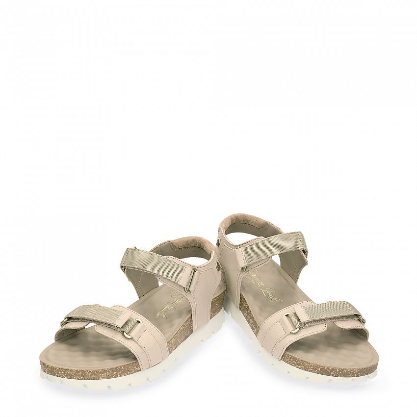 Sun Taupe Napa, Flat woman's sandals