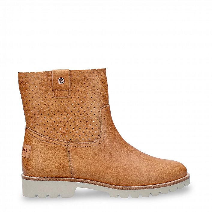 camel leather boot