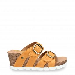 Valentina Vintage Nappa gras, Sandaal in vintage met een leren voering
