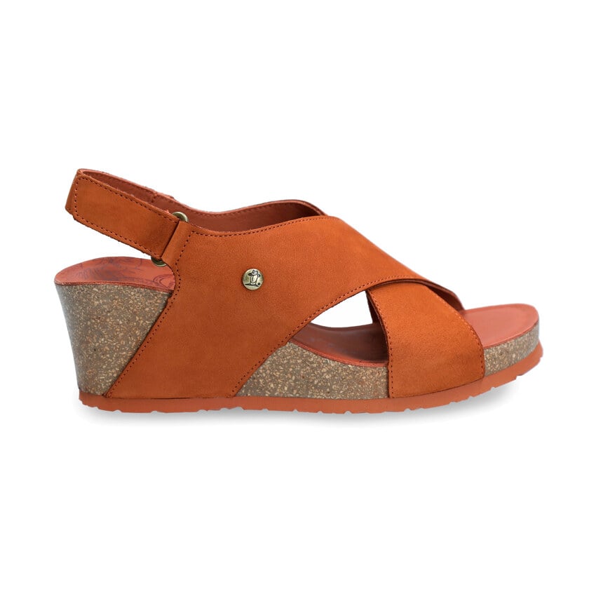 Valeska Basics Terracotta Nobuck, Tile sandal with leather lining