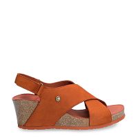 Valeska Basics Terracotta Nobuck, Tile sandal with leather lining