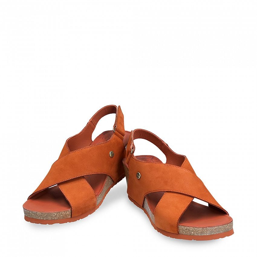 Valeska Basics Terracotta Nobuck, Wedge sandals  Terracotta nubuck leather.