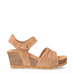 Valley, Woman sandals in suede leather with leather lining