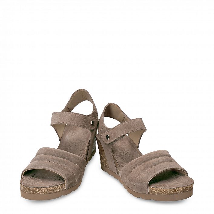 Valley Stone Velour, Wedge sandals Made in Spain