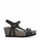 Varel Black Napa Grass, Sandals with leather lining