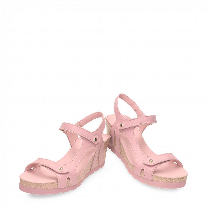 Varel Colors Pink Napa, Wedge sandals Made in Spain