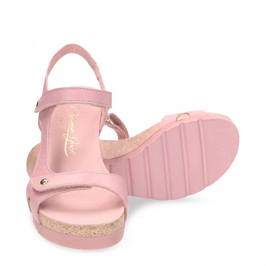 Varel Colors Pink Napa, Wedge sandals  Pink nappa leather.