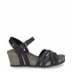 Vera Basics Schwarz Napa Grass, Sandalen mit LederInnenfutter