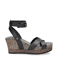 Veranica Blossom Black Napa, Woman sandals in leather with leather lining