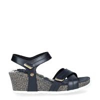 Vieri Boulevard Black Pull-Up, Black Sandals with leather lining