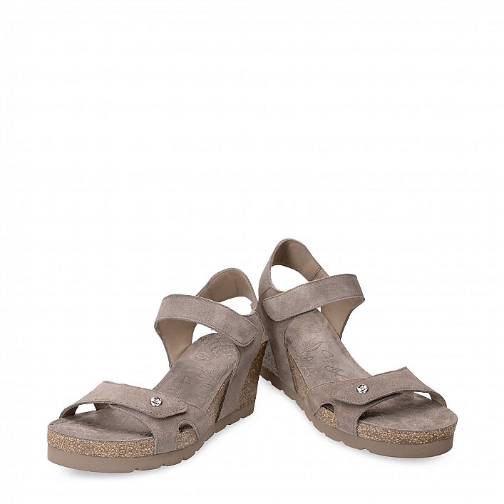 Vila Stone Velour, Wedge sandals Made in Spain